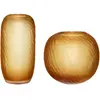 Vases Molecule  en verre , set de 2 Hubsch