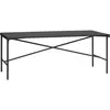 Hubsch Interior Table à manger de jardin rectangulaire en métal noire - Hübsch