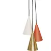 Hubsch Lampe à suspension en métal - marron / beige / laiton