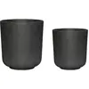Hubsch Pots de fleurs noirs - lot de 2 pièces