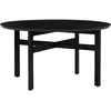 Hubsch Table basse ronde en chêne - noir