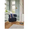 Hubsch Chaise longue polyester / métal - bleu / nickel
