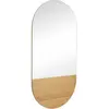 Miroir mural Crescent Ovale en mdf, verre et placage de chêne Hubsch
