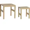 Hübsch Table d'appoint Puzzle  en mdf et placage de chêne , set de 2 Hubsch