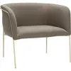 Hubsch Chaise longue - marron clair/jaune