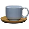 Hubsch Amare tasse et soucoupe bleu/olive set de 4 pièces - 211705