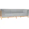 Canapé 3 places en polyester gris 182 cm Moment - Hübsch