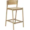 Chaise de bar en chêne naturel 75 cm Oblique - Hübsch
