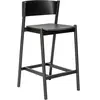 Chaise de bar en chêne noir 75 cm Oblique- Hübsch