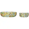 Hubsch HÜBSCH Coupe Confetti, set de 2, verre, Ø 15 & 26 cm