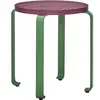 Tabouret à roulettes burgundy et vert 46 x 46,5 cm Smile - Hübsch