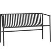 Banc en métal noir 133x59xh82cm Villa - Hübsch