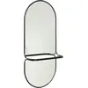 Miroir en métal noir muni d'une anse - Hübsch
