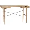 Hubsch Bureau en bois avec 2 tiroirs de rangement - naturel