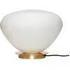 Hubsch Lampe de table en verre / en métal - en laiton / blanche
