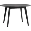 Table à manger ronde 120 cm en bois noir - Hübsch