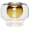 Hübsch Vase en verre transparent et jaune H16 H16