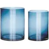 2 vases en verre teinté bleu - Hübsch