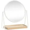 Hübsch Miroir de table en verre et fer blanc et naturel