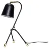 Hubsch Lampe de table en métal noir avec détail en laiton