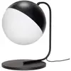 Hubsch Lampe de table en métal noir avec verre blanc