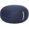 Pouf Hubsch Interior Mochi - Cuir et Laine - Bleu - ø70xh35cm
