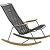 Chaise berçante en métal et plastique noir CLICK - Houe