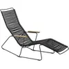 Chaise lounge modulable en métal et plastique noir CLICK - Houe