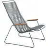 Chaise lounge en métal et plastique noir CLICK - Houe