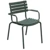 Chaise en plastique recyclé et aluminium vert olive Reclips - Houe