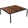 Table basse en acier noir et frêne thermo-traité AVON - Houe