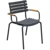 Houe - Fauteuil empilable ReCLIPS - Gris - Plastique recyclé - Designe...