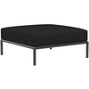 Houe - Canapé de jardin rembourré Level 2 - Noir - Tissu Sunbrella Her...
