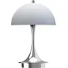 Lampe portable chromée et bleu-gris Panthella 160 Portable V3 - Louis ...