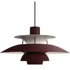 Louis Poulsen Lampe à suspension PH 5 monochrome bordeaux - 5741115055