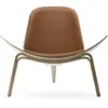 CARL HANSEN & SON - Fauteuil lounge Wegner - Marron - Contreplaqué de ...