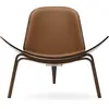 CARL HANSEN & SON - Fauteuil lounge Wegner - Marron - Contreplaqué de ...