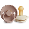 FRIGG Lot de 2 sucettes en latex Rope Blush-Cream (6-18 mois)