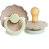 FRIGG Sucette phosphorescente Daisy Cream night/Croissant PP 6-18 mois lot de 2