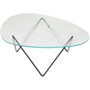 Gubi - Table basse Pedrera - Transparent - Verre trempé texturé - Desi...