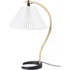 Gubi Lampe à poser Timberline, bois/blanc, lin, H 50 cm
