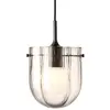 GUBI Suspension Seine, laiton antique, verre gris fumé