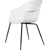Chaise blanche piètement noir mat Bat - Gubi