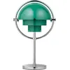 Gubi lampe à poser rechargeable Multi-Lite, chrome/bleu-vert, H 30 cm