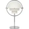 GUBI Lampe à poser rechargeable Multi-Lite, hauteur 30 cm, chrome/blan...