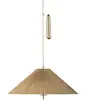 GUBI Suspension A1972, laiton, abat-jour en bambou, ajustable