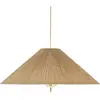 GUBI Suspension 1972, laiton, abat-jour en bambou, Ø 62 cm