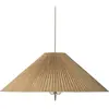 GUBI Suspension 1972, laiton, abat-jour en bambou, Ø 93 cm