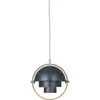 GUBI Suspension Multi-Lite, Ø 27 cm, laiton/bleu foncé