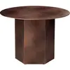 Table basse ronde en acier rouge terre 60cm Epic - Gubi